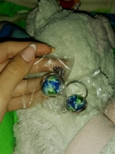 Llavero luminoso con bola de cristal de doble cara, sistema Solar que brilla en la oscuridad, para llaveros de galaxia, nebulosa, Luna, tierra, sol