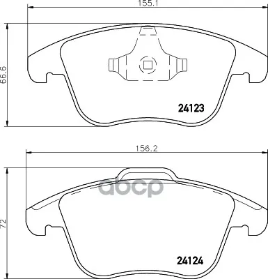 Колодки Тормозные Дисковые, Комплект Hella 8db355012891 HELLA арт. 8DB355012891