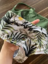 PatPat-Tankini de hoja de palma verde claro para niños, traje de baño a juego para Familia, novedad de verano