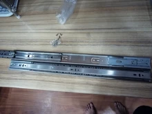 Track-Rail Hardware Sliding Furniture Cabinet KAK Soft Close 10--22-stainless-Steel Three-Section