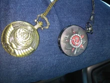 Reloj de bolsillo de cuarzo Unisex, con insignia Retro de la URSS, estilo Hoz, martillo, CCCP, emblema de Rusia, para reloj de hora