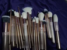 Jessup-Juego de brochas de maquillaje, 6 uds.-30 Uds., polvo dorado/rosa, sombra de ojos, cepillo de base