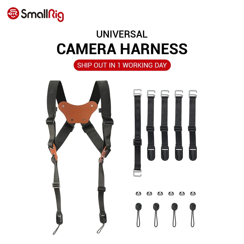 

SmallRig Adjustable Camera Strap Camera Harness Holds up to 3 cameras comfortably 2639