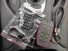 Cuero Luminoso de llave de coche para gran pared Haval Coupe H7 H8 H9 GMW H6, cubierta pequeña a rayas de Color, carcasa del mando a distancia, llavero