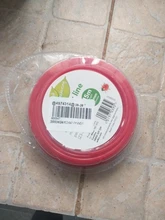 Hilo de desbrozadora de césped, cortador de cepillo, línea de cortacésped, piezas de repuesto (rojo), 2,4mm x 15 metros, 1 ud.