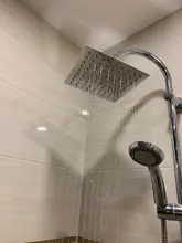 EVERSO-Cabezal de ducha de lluvia de acero inoxidable, ultrafino, acabado cromado, redondo y cuadrado, 12/10/8/6/4 pulgadas