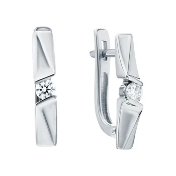 

Gold earrings with diamonds sunlight sample 585