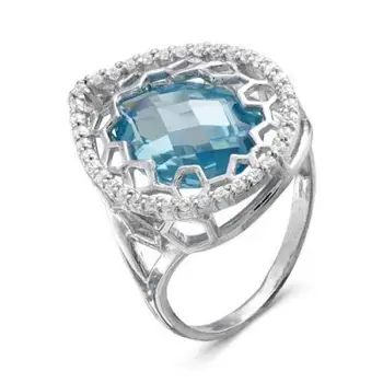 

Silver ring with cubic zirconia color