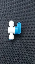 RO Straight 1/4 OD Hose Quick Connection Pipe Control Fittings Plastic Water Ball Valve