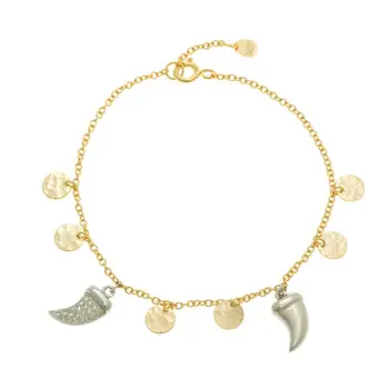 

Silver Bracelet placka with Gold plating