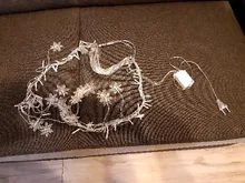 Led-String-Lights Christmas-Snowflakes Holiday Party Waterproof Connectable Wave