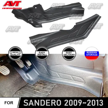 

Protective covers for Renault Sandero 2009~2013 of inner tunnel sill plates car styling accessories decor dirt protectection
