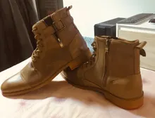 Ankle-Boots Spring-Shoes OTTO Genuine-Cow-Leather Fashion-Design Lace-Up Best-Quality