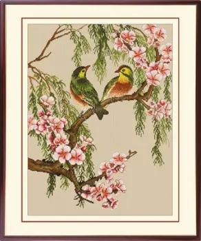 

S-014 cross stitch set hobby & pro 'first vesn', 34*44 cm