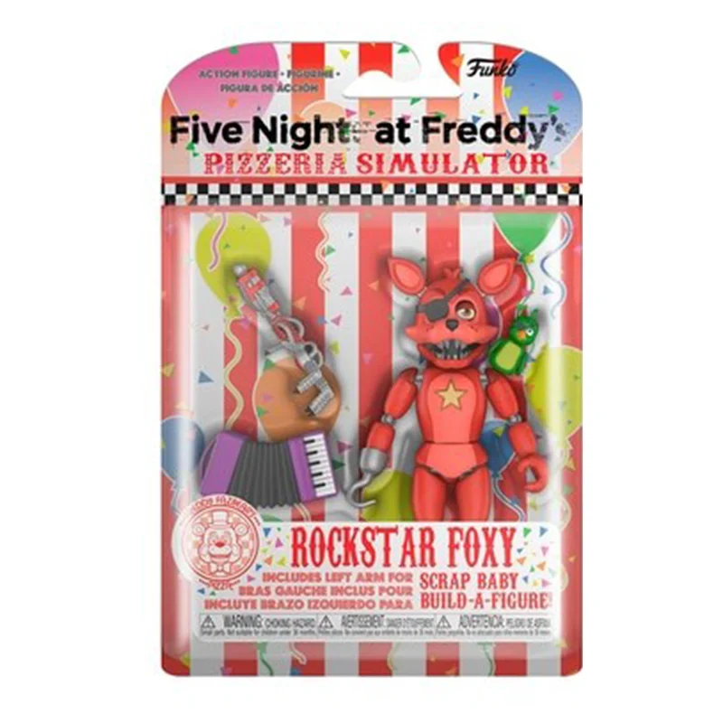Подвижная фигурка ФНАФ Рокстар Фокси Пять ночей с Фредди Funko Pizzeria Simulator Rockstar Foxy FNAF Five Nights at Freddy’s