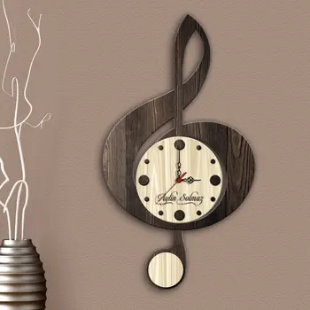 

Personalized Decorative Left Switch Design Movable Wooden Wall Clock
