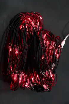 

Led festoon Street "grid", cord black color, 140 diode red, without controller