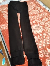 Invierno cálido de talla grande Leggins Color sólido terciopelo de las mujeres mallas de cintura alta elástico negro dropshipping. Exclusivo.