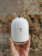 Mini Humidifier Essential-Oil-Diffuser Led-Light Car Aromatherapy Ultrasonic Deer Cool-Mist-Adorable