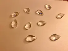 Pendant Jewelry Chandelier Suncatcher-Spacer Crystal-Prism Glass Faceted Clear Tear DIY