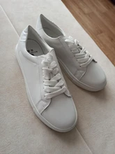 Zapatos planos informales De piel auténtica para Mujer, zapatillas blancas suaves y cómodas con cordones, para primavera y otoño, 2021