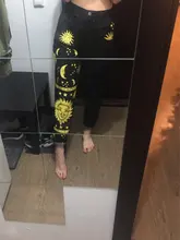 2021, Digital Luna estrella impreso Pantalones rectos pantalones a la moda Jeans moda impreso damas alta cintura niñas Denim Chic Pantalones