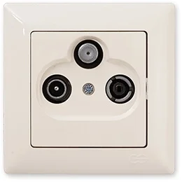 

PnpnElectrıc Gns Visage Ambiance Satellite Socket Transitive (Sat-TV-Radio) TV-R-SELL Socket Intermediate Cream