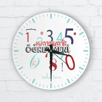 

Personalized Math Teacher Glass Wall Clock-2