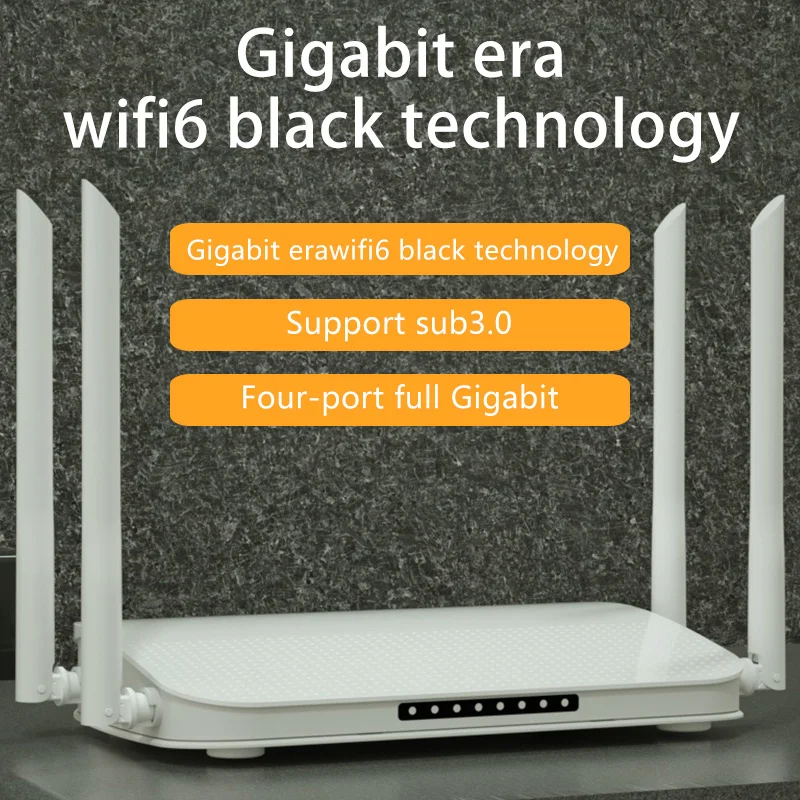 Wiflyer Dual Band Gigabit Home Wifi 1800Mbps High Speed Wireless Router 256MB DDR3 WIFI6 Low Delay Strong Signal 4 Antennas Z200 |
