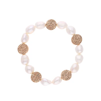 

Silver Bracelet with cultured sunlight pearls sample 925