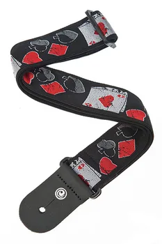 

50d01 cloth belt for guitar, "Hold 'Em" pattern, Planet Waves