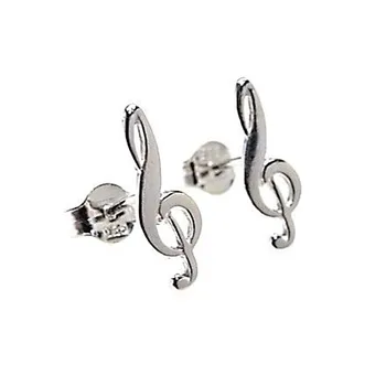 

Pendientes plata Ley 925m clave Sol 15mm. liso [AB5298]