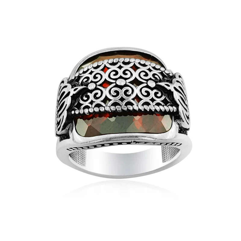 

925 Silver King Crown Printed Ring for Men