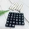 100pc Russian Silicone Beads Letters For BPA Free Food Grade Silicone pacifier chain Accessories For DIY Baby Teething Necklace 3