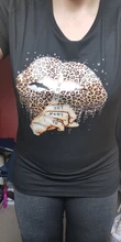 Shirt Lips Tees Base Women Tops Funny Leopard Summer Fashion O-Neckblack ZOGANKIN