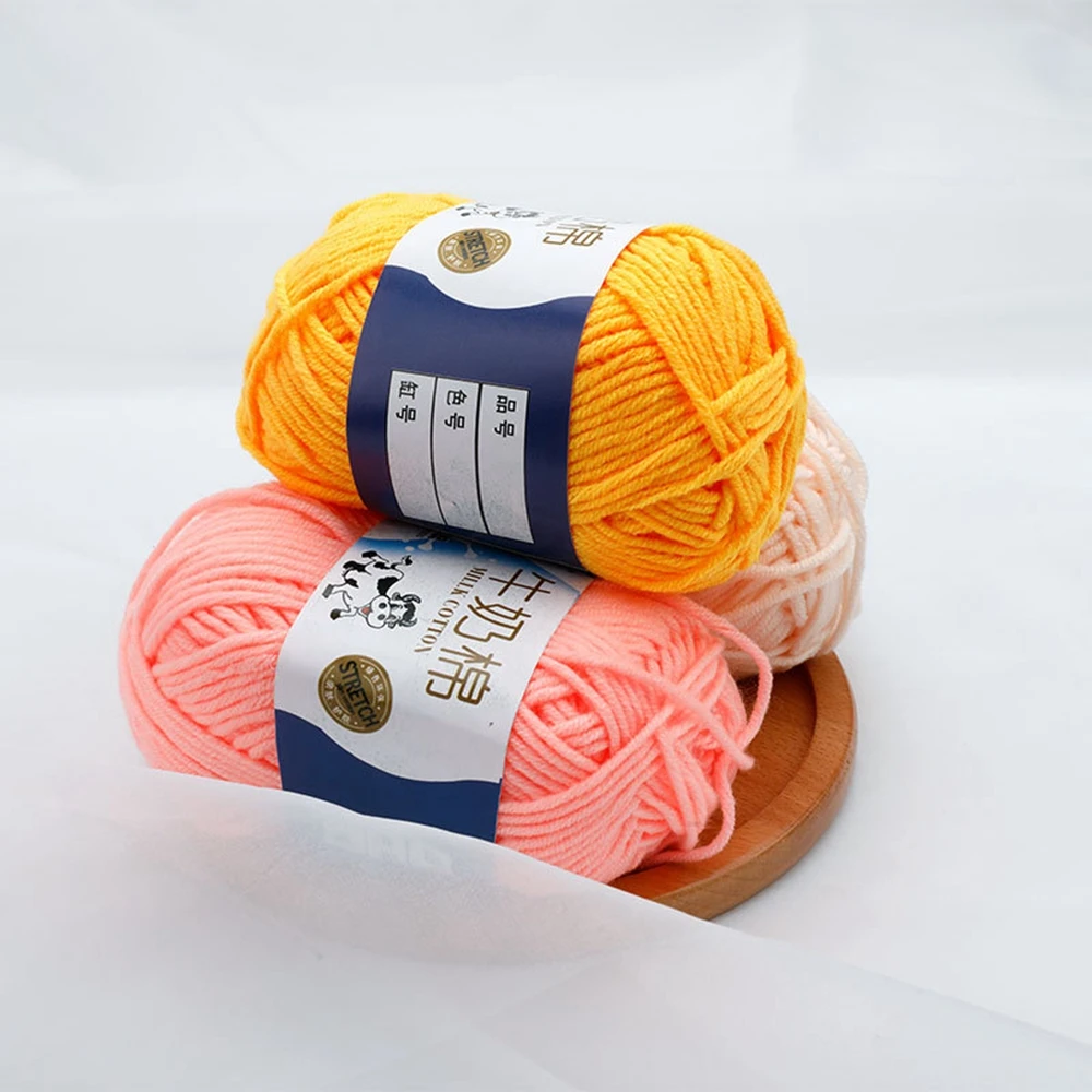 5pcs 5ply Milk Cotton Knitting Yarn Soft Blended Cotton Crochet Thread For Hand Knitting Sweater Baby Yarn 50g Knitting Tools 5