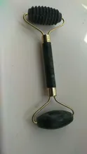 Rodillo de jade para masaje facial, rodillo masajeador de piedra de jade para cara y cuello, doble o individual de 4 tamaños, herramienta adelgazante y relajante
