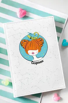 

Notepad in the cage shurmishur "signs of the Zodiac" (scorpion red)