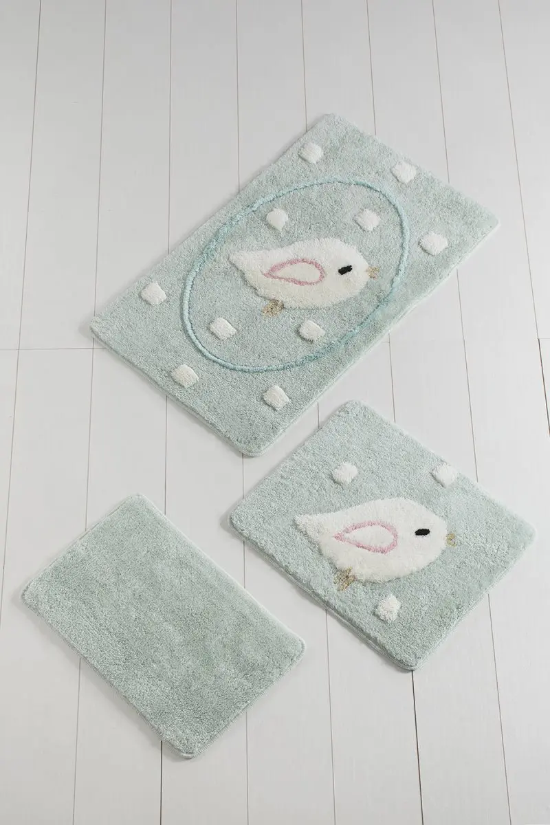 Коврик для ванной | коврик для ванной нескользящие Противоскользящие коврики птичка 3л мятный набор 60X100 cm-50X60 Cm-40X60 см