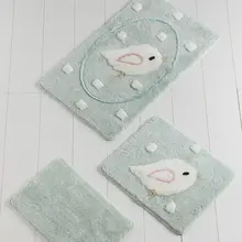 Коврик для ванной | коврик для ванной нескользящие Противоскользящие коврики птичка 3л мятный набор 60X100 cm-50X60 Cm-40X60 см