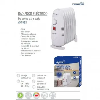

OIL RADIATOR MINI 7 ELEMENTS 700W WHITE COLOR AVANT
