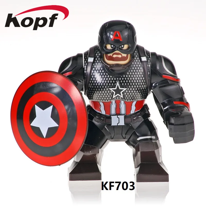 

KF703 Plastic Building Blocks Super Heroes Bricks Captain America Apider-Man Miniatura Figures Collection Toys For Children Gift