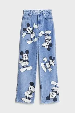 Bershka Women 'S Mickey Mouse 90's Jean 