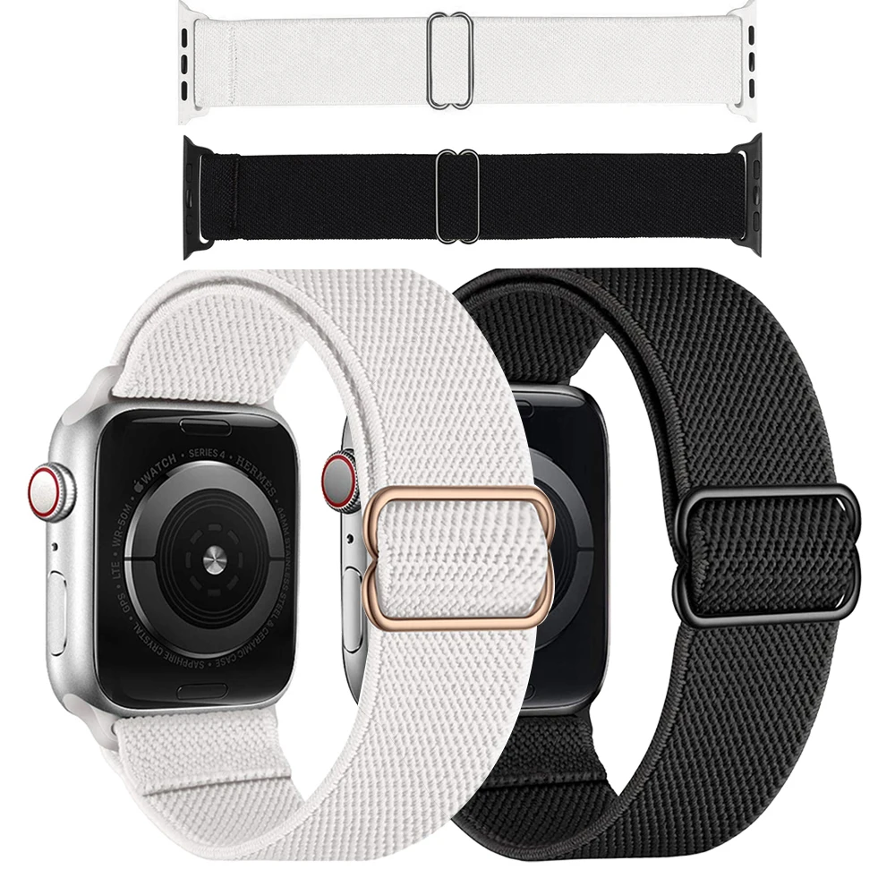 Scrunchie Strap For Apple watch band 44mm 40mm 38mm 42mm 41mm 44mm Nylon bracelet correa iWatch Serie 4 5 3 2 1 SE 6 7 45mm 41mm