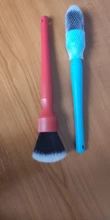 Cepillo para detalles de coche, cerdas sintéticas, supersuave, con plumero para tablero