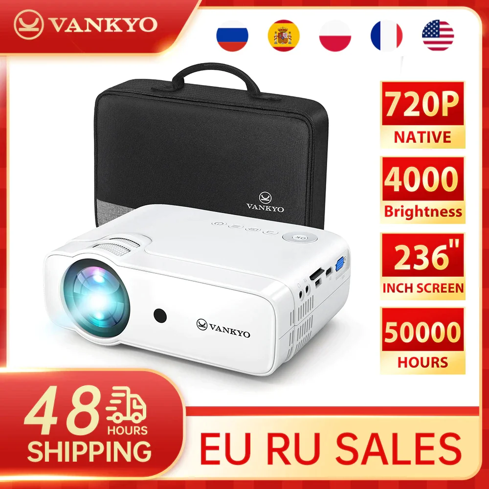 Vankyo Leisure 430 430xx Projector 236" 50,000 Hours 1080p Hifi Built