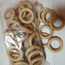 Lets Make-anillos de madera para dentición de bebé, roedores de madera de arce Natural de superficie lisa 98/70/55/40mm, sin Bpa, 50 Uds.