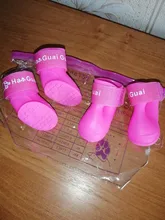 Zapatos para mascota de perro de lluvia, 4 unidades/lote S/M/L, botines de goma antideslizantes, impermeables, para perros y gatos