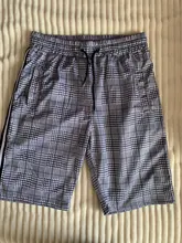 Pantalones cortos a la moda de verano 2020 para hombre, pantalones cortos a cuadros con cintura elástica para hombre, pantalones cortos casuales a rayas para hombre, Bermudas masculinas