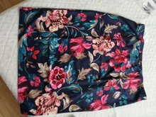 Midi Skirt SHEIN Floral-Print Plus-Size Womens Spring Office Multicolor Elegant Ladies
